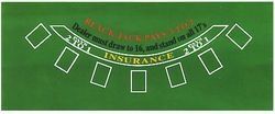 Green Blackjack Table Felt - Gaming Table Top for Blackjack
