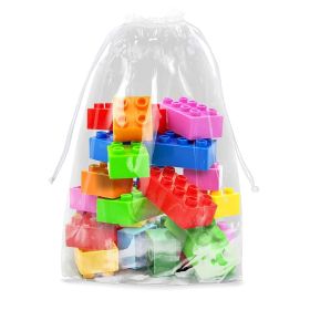 Pack of 100 Clear Plastic Drawstring Bags 6" x 10". Polyethylene 2 Mil Clear Bags for Gifts; Drawstring Gift Bags. Water-Resistant Plastic Shoe B