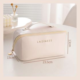 Cosmetic Bag Makeup Vanity Case with Large Capacity, Waterproof PU Material, Multiple Compartments with Zipper Closure