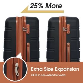 Hardshell Luggage Sets 24inches + Bag Spinner Suitcase with TSA Lock Lightweight