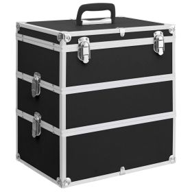 Make-up Case 14.6"x9.4"x15.7" Black Aluminum