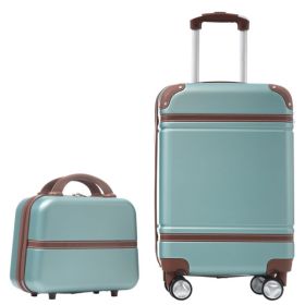 20-inch Hard-shell Suitcase With Cosmetic Bag (Option: Suitcases and cosmetic bags)