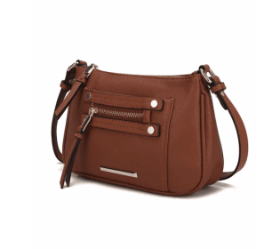MKF Collection Essie Crossbody Handbag Vegn Leather By Mia K (Option: Cognac)