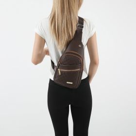 Storage Bag & Travel Bag Small Sling Bag Crossbody Chest Shoulder Water Resistant Sling Purse One Strap Travel Bag For Men Women Boys With Earphone Ho (Color: Brown)