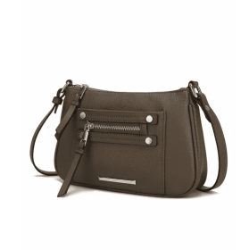 MKF Collection Essie Crossbody Handbag Vegn Leather By Mia K (Option: Olive)