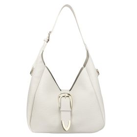 Women's Tote Handbags - Soft PU Leather Shoulder Tote Purses With Zipper For Stylish And Functional Everyday Use (Color: White)