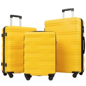 Hardshell Luggage Sets 3 Pcs Spinner Suitcase with TSA Lock Lightweight 20''24''28'' (Color: as Pic)