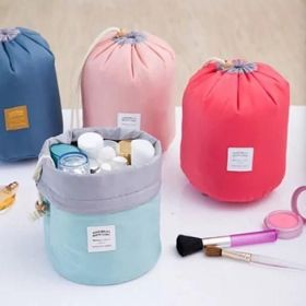 Carry-All Travel Cosmetic & Jewelry Pouch in 4 Color Choice (Color: Sky Blue)