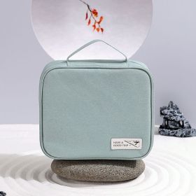 Travel Makeup Train Case Makeup Cosmetic Case Organizer Portable Artist Storage Bag with Adjustable Dividers for Cosmetics Makeup Brushes Toiletr (Color: Blue)