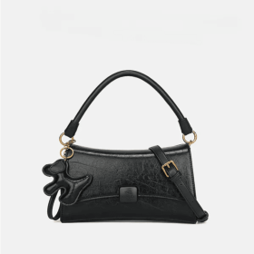 New Macaron Color System Shoulder Armpit Bag Temperament New Women's Bags Cross-border Live Hot Models Women's Bags (Color: Black)