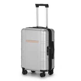 Single 20 Inch Expandable Silent Wheel ABS, PC Luggage (Color: Silver)