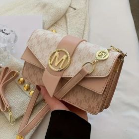 Stylish Shoulder Bag For Women, Simple PU Leather Flap Crossbody Bag, Fashionable Purse & Handbags (Color: Pink)