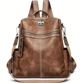 Purse For Women Fashion Faux Leather Convertible Shoulder Handbag Travel Bag Satchel Rucksack Ladies Bag (Option: Style4)